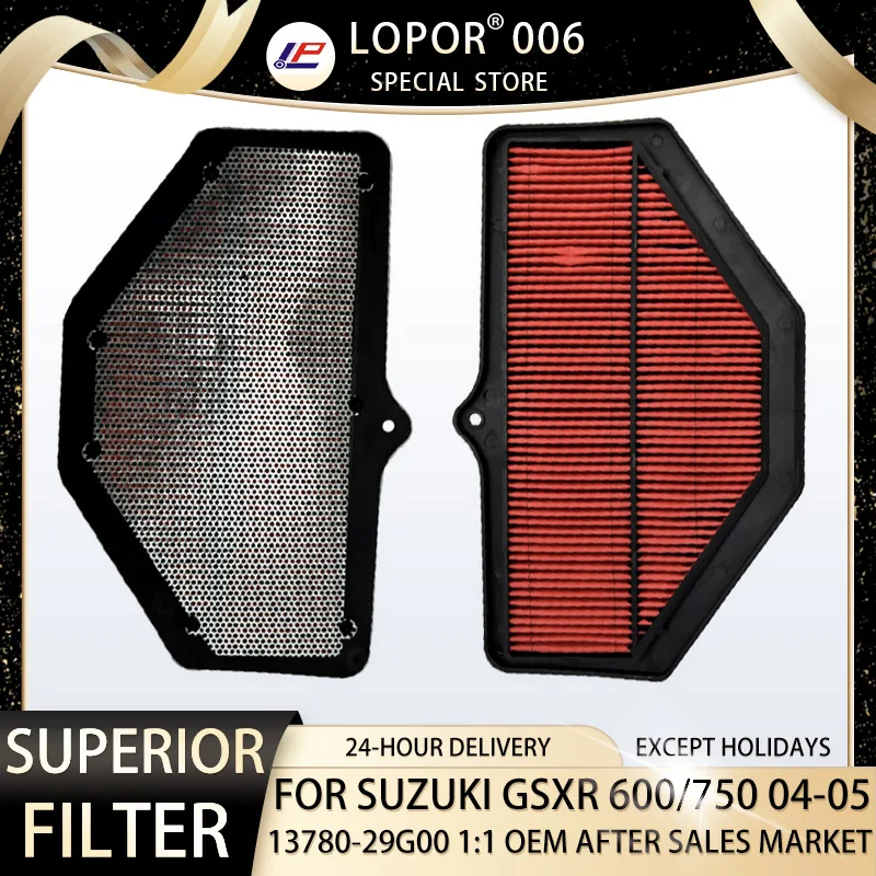 

Lopor Motorcycle Air Filter Intake Cleaner For GSX-R600 GSX-R750 GSXR600 GSXR750 2004 2005 GSXR GSX-R 600 750 13780-29G00