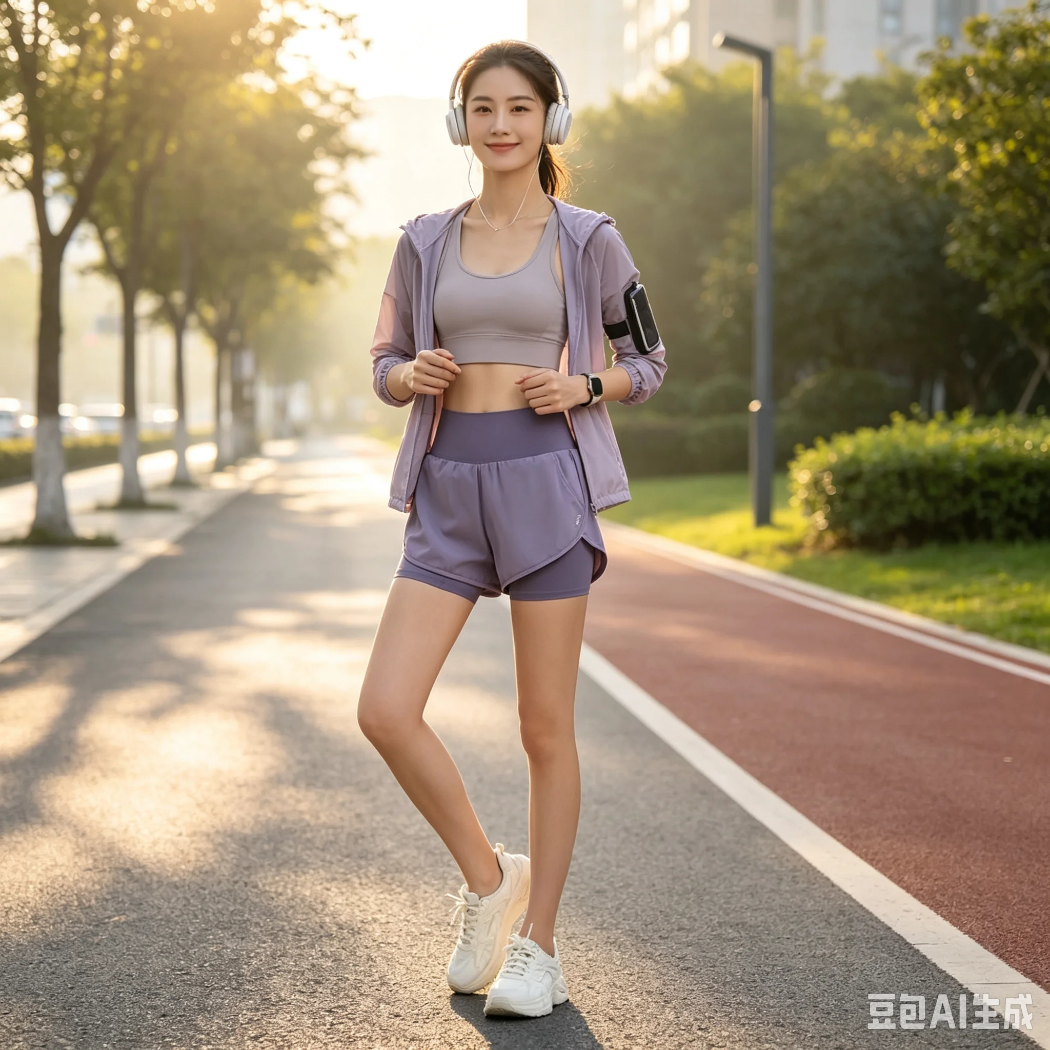Summer new professional quick drying fitness three part pants for women, anti glare sports pants, fake two piece outdoor running