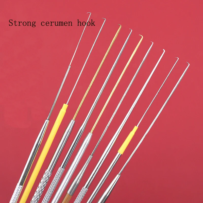 Cerumen hook to take ear stones, hard ear wax, thin ear crochet needle, professional ear picking tool, ear hard block