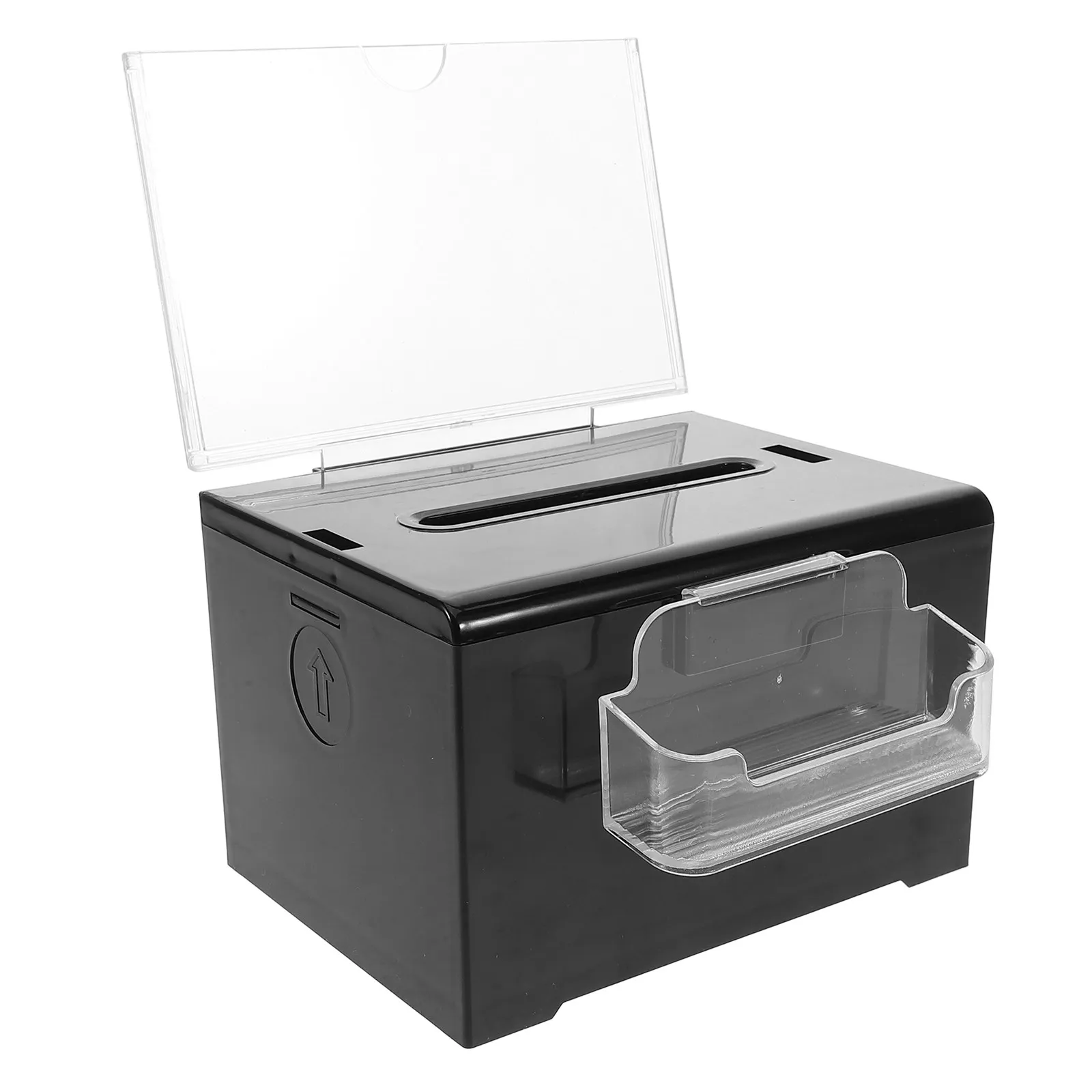 

Acrylic Donation Box with Slot and Lock Clear Transparent Suggestion Box for Votes Feedback Cash Collection Voting Events