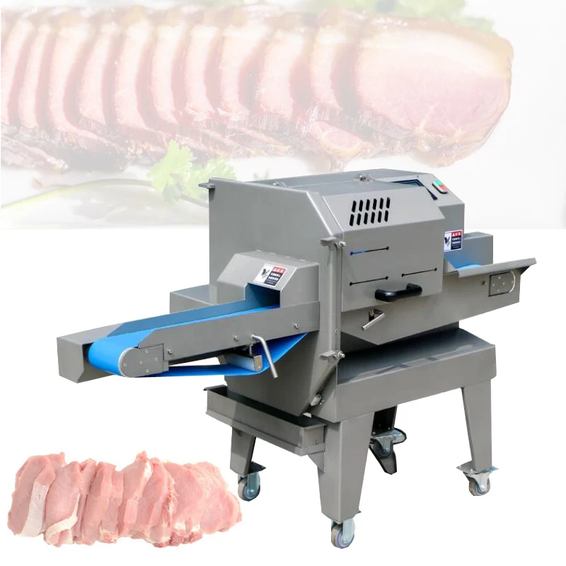 Steak Slice Cutting Machine Industrial Commercial Restaurant Bacon Beef Cooked Meat Cutter Cutting Slicing Machine Meat Slicer