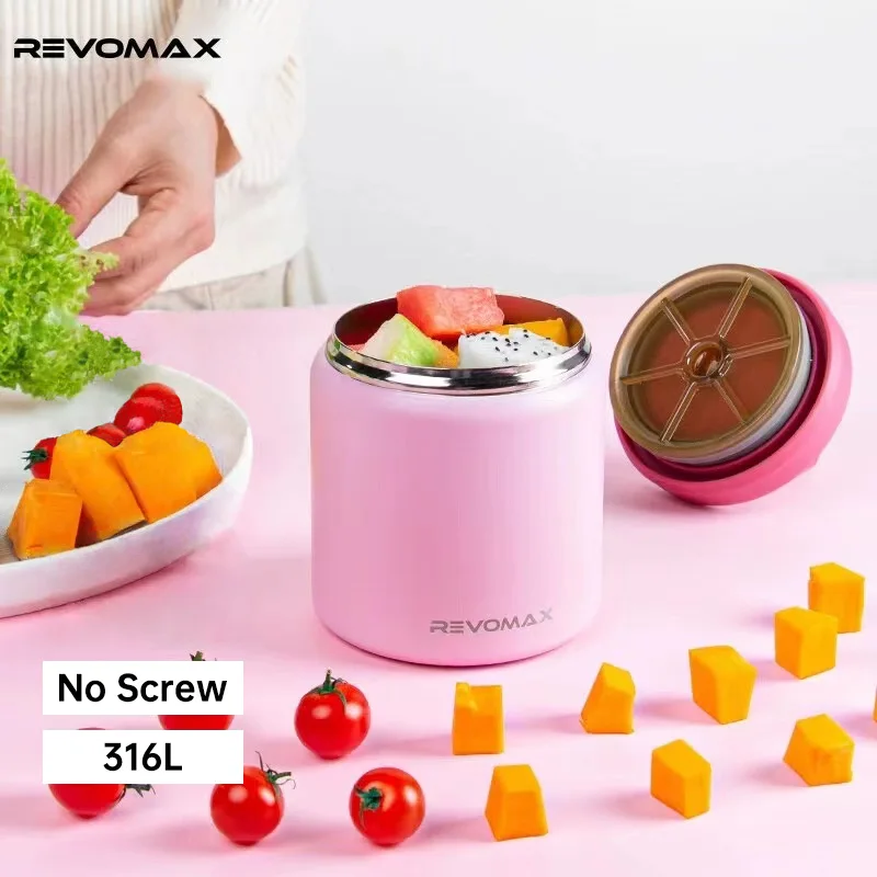 RevoMax 20oz 592ml Twist-free Stainless Steel Vacuum Insulated Food Jar  Thermal Food Thermal Jar Insulated Soup Lunch Box