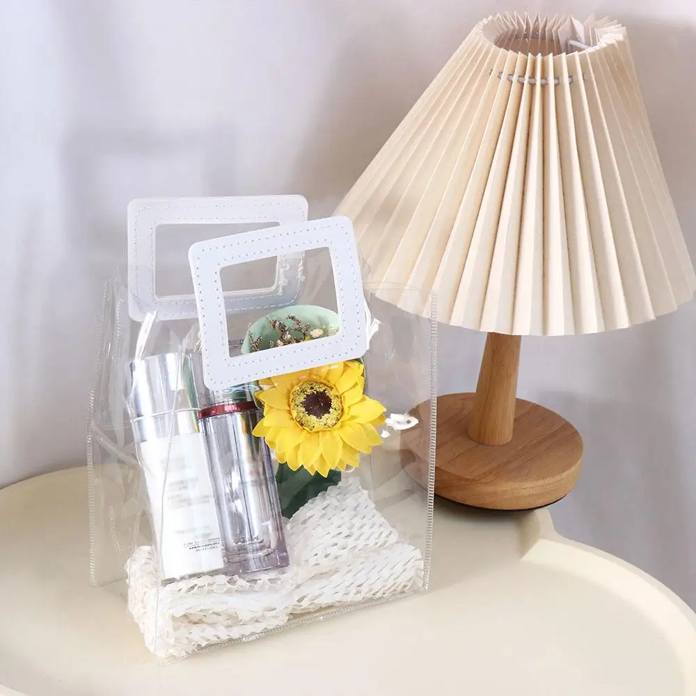 Fashion Storage Bag Tote Bag Beach Bag Wedding Candy Bag PVC Transparent Bag Lunch Box Picnic Tote Jewelry Bag Women