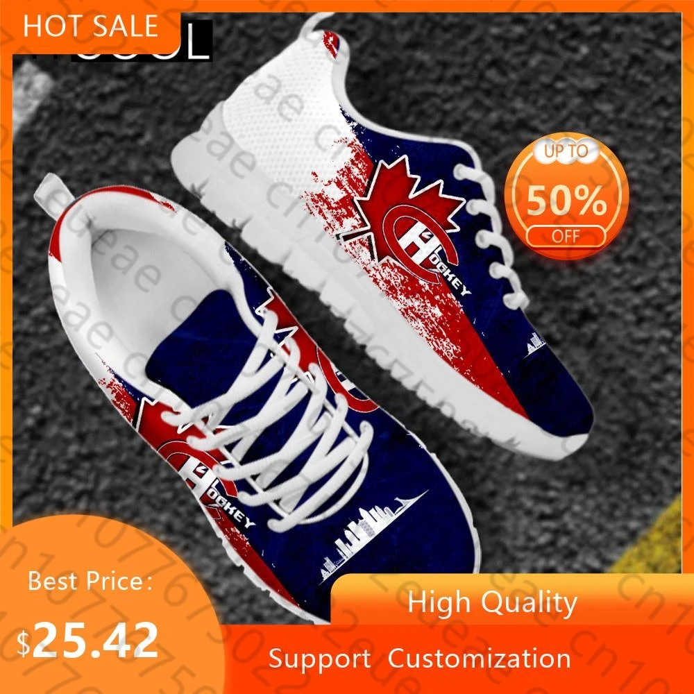 

HYCOOL Colorful Hockey 3D Printing Women Men Lightweight Running Sneakers Mesh Platform Athletic Breathable Gym Fitness Zapatos