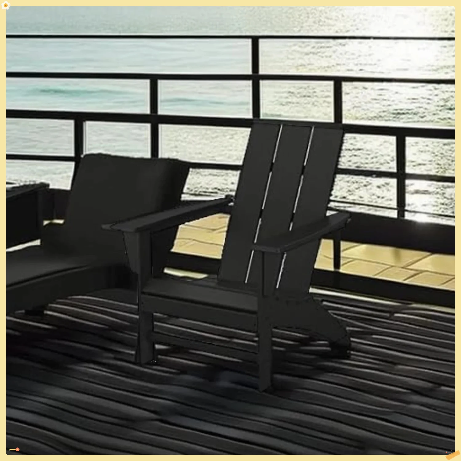 كرسي حديث، سهل التجميع، سهل الحفاظ عليه، أسود 32 بوصة عمق × 29.25 بوصة عرض × 34 بوصة ارتفاع