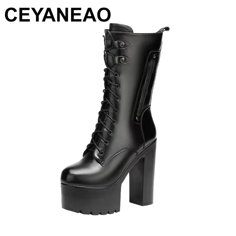 

2025 Space and Super High Heel 13CM Knight Boots Sexy Dating Fashion Boots Thick Heel Pole Dance Boots Men's and Women's