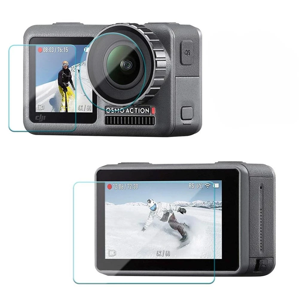3 шт./6 шт. защитное закаленное стекло Защита для экрана Защитная пленка для объектива Крышка для DJI Osmo аксессуары для экшн-камеры