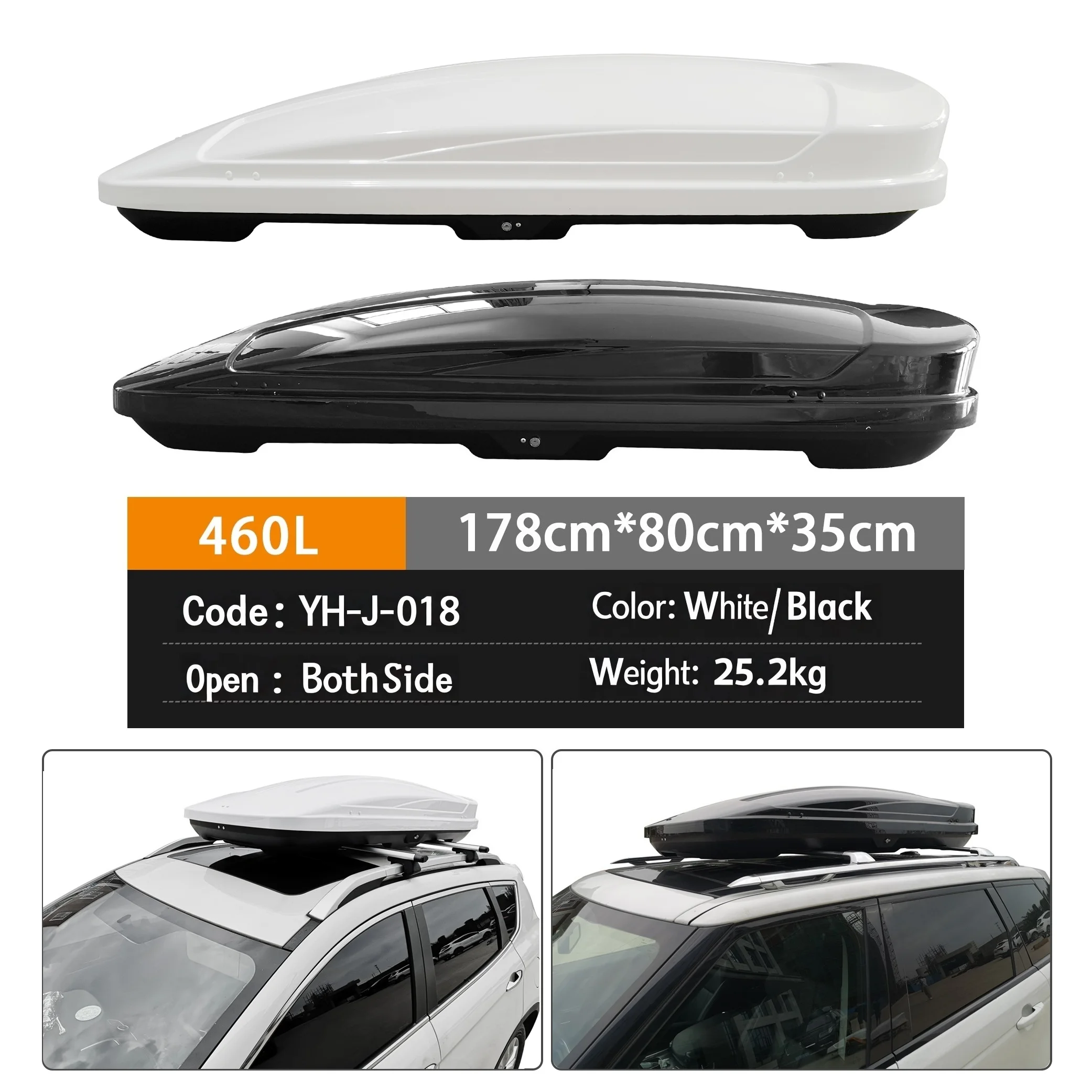 Universal 460L Automobile SUV Car Roof Trunk Car Top Roof Rack Cargo Luggage Carrier Car Carrier Storage Box Roof Box Sports