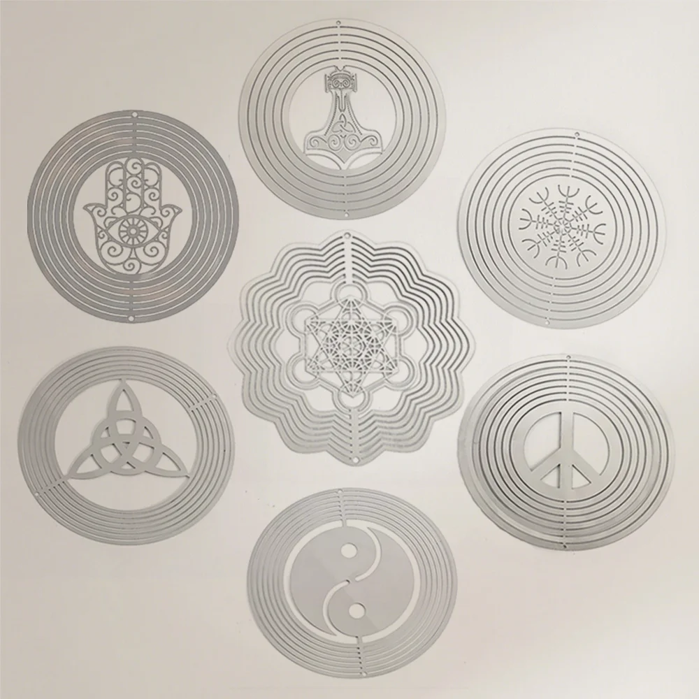 

Спиннер ветра, геометрический подвесной орнамент, динамические садовые сувениры из нержавеющей стали, уличная скульптура во дворе, колокольчик, искусство