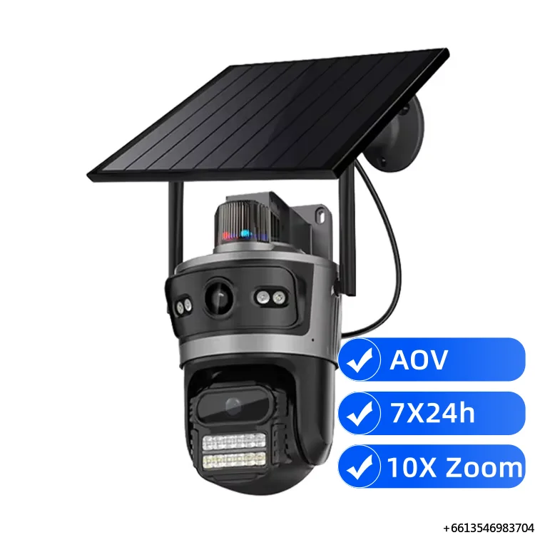 ENSTER 2K AOV 24h Recording Outdoor Smart Home WIFI PTZ Surveillance  Wireless CCTV IP  Security Solar  Camera