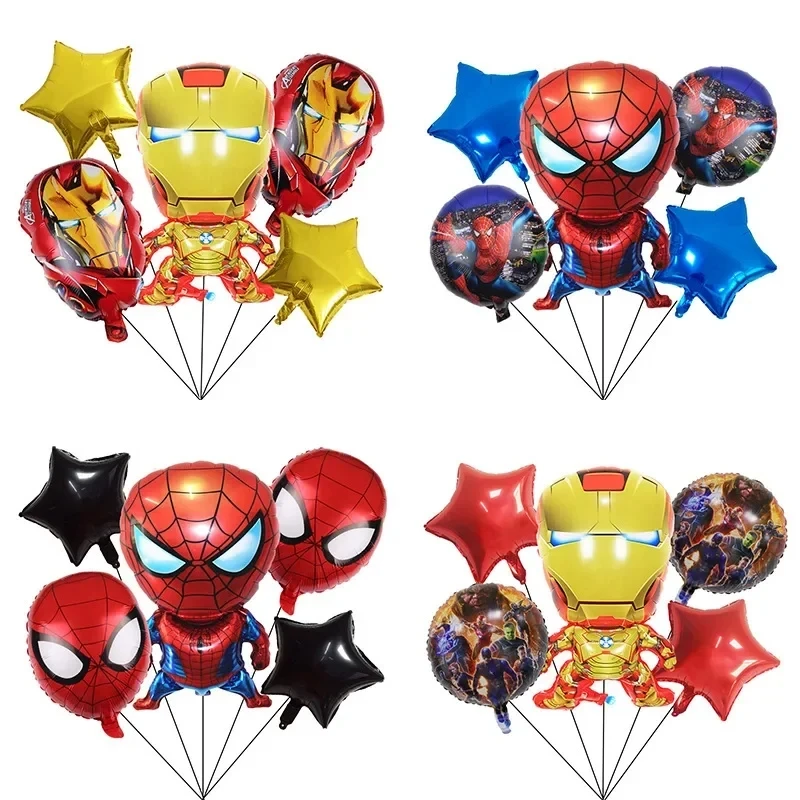 Marvel Avengers Series Iron Man Spider Man Set Party Decoration Aluminum Film Balloon