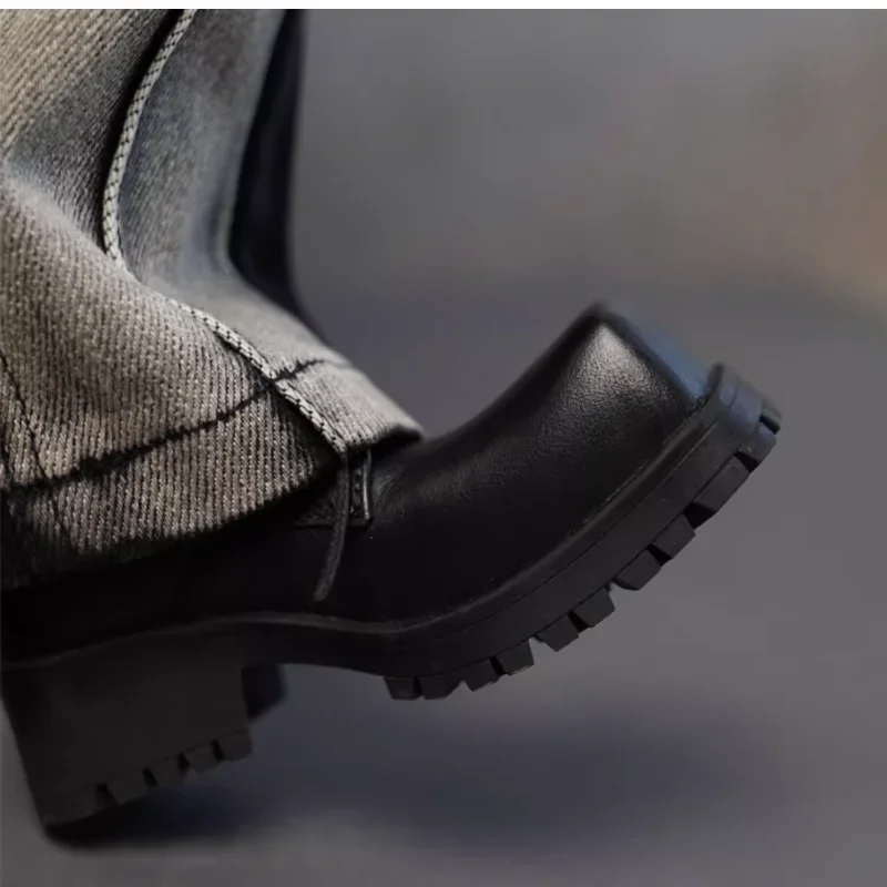 BJD 人形の靴 ID75 人形ファッション靴黒革の靴人形アクセサリー DIY ギフト