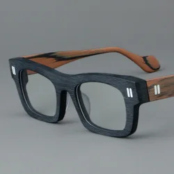 Retro spessa acetato Splicing rivetto Design occhiali da vista da uomo montatura da vista personalizzata occhiali da sole Anti raggi blu occhiali da sole