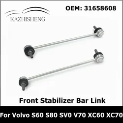 1Pair Front Stabilizer Bar Link 31658608 30648461 for Volvo S60 S80 SV0 V70 XC60 XC70