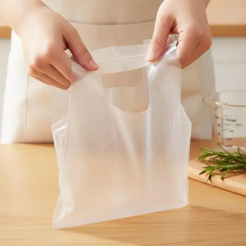Food Fresh Keeping Bags Tearable Durable Roll Up Plastic Bags for Daily Kitchen Use Supermarket Food Storage
