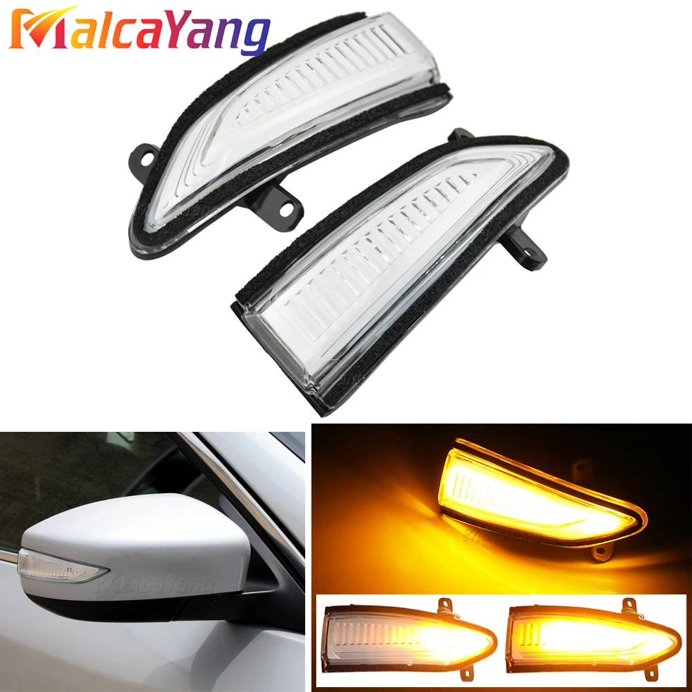 LED Dynamic Side Rearview Mirror Flowing Blinker Turn Signal Light For Nissan Altima Teana L33 Sylphy Sentra B17 Tiida Pulsar