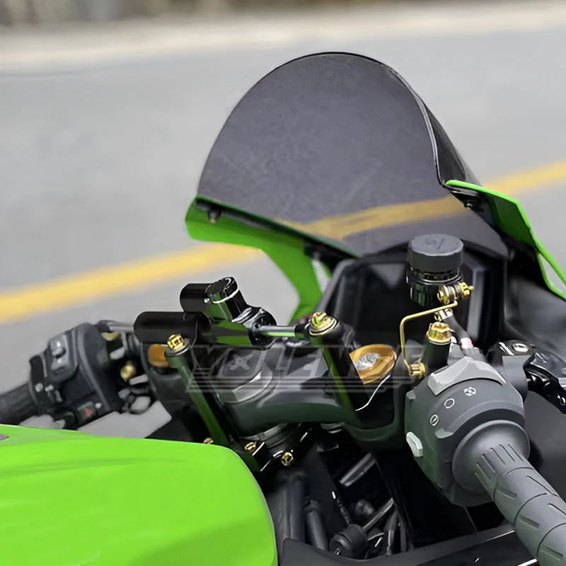 zx-4r、zx-4rr、zx4r、zx4rr、zx25rに対応。cnc加工による調整可能なステアリングダンパー、スタビライザー、取り付け用アクセサリー。
