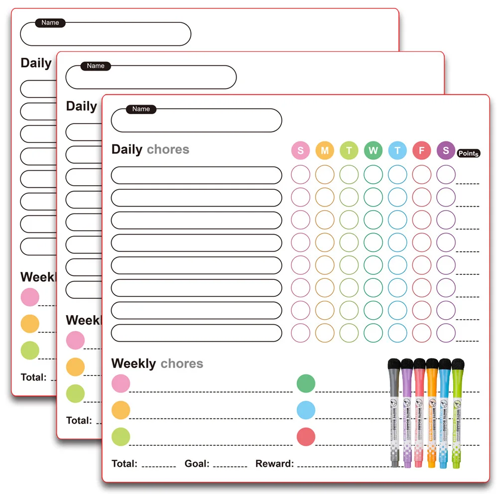 

Magnetic Sticker Calendar Refrigerator Sticker Weekly Plan Monthly Calendar Can Be Erased Family Message Board