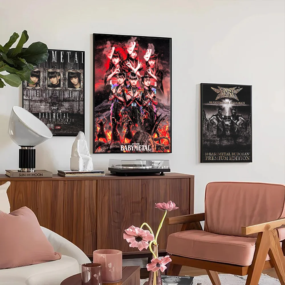 Babymetal Japanese Pop Group Music Star Poster Quality Prints and Posters HD Quality Poster Wall Art Painting Study Home Decor