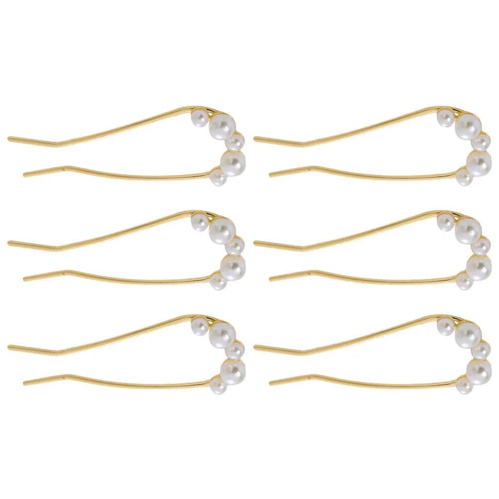 

6 Pcs Pins Headdress Vintage French Hair Forks Fashion Chopsticks Women Miss Accessories