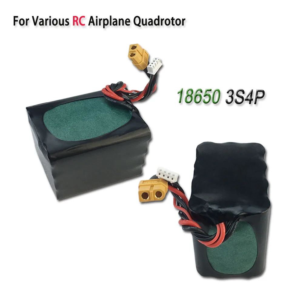 3S4P 12V 14Ah 12.6V High Capacity UAV Rechargeable Li-ion Battery For Various RC Airplane Quadrotor XH2.54-4P XT60