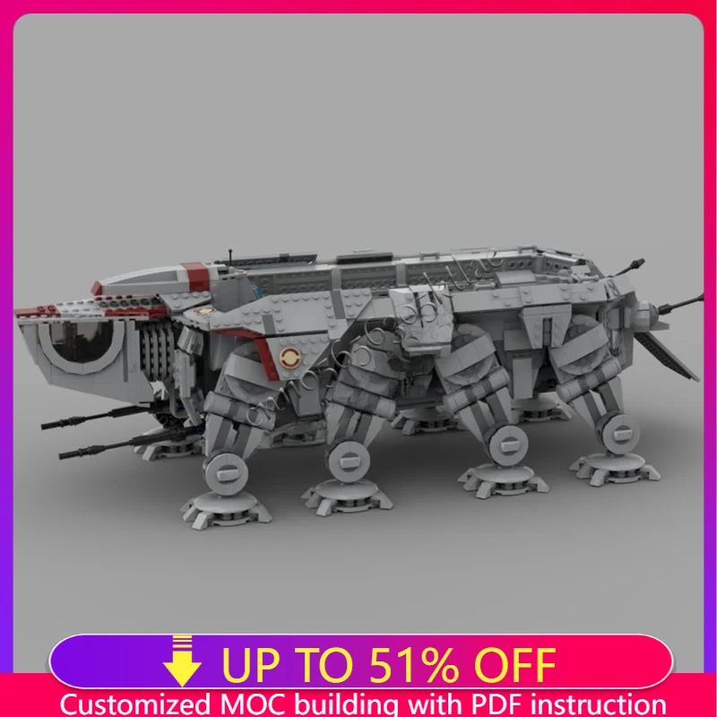 

2627 шт. AT-OT космическая война в стиле милитари MOC космический корабль боевая модель строительные блоки архитектура DIY образование Рождественская модель игрушки подарок