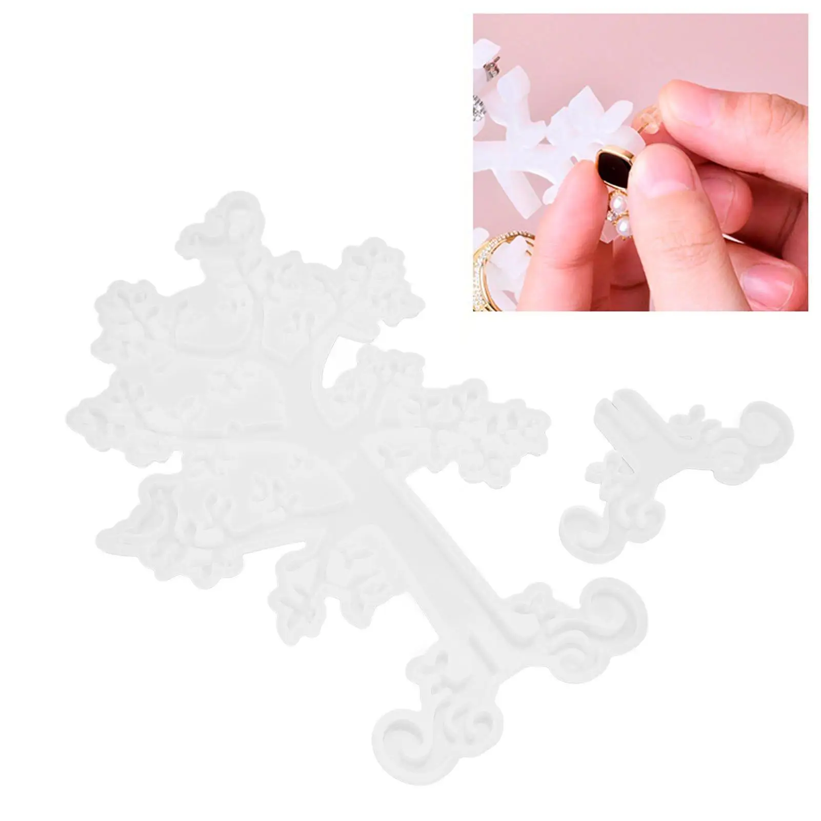 Versatile Silicone Resin Mold for Jewelry Organizer - Soft Tree Design, Durable for home Craft Tool