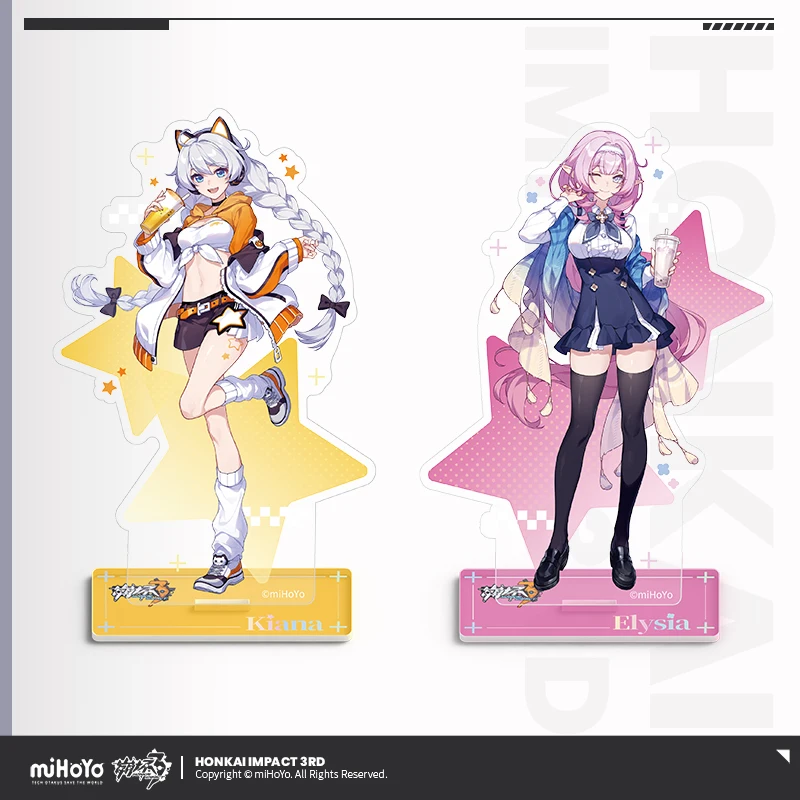 2024 Anime Game Honkai Impact 3 Beautiful Encounter Series Acrylic Stand Figure Model Plate Desk Decor Gift Kiana Elysia