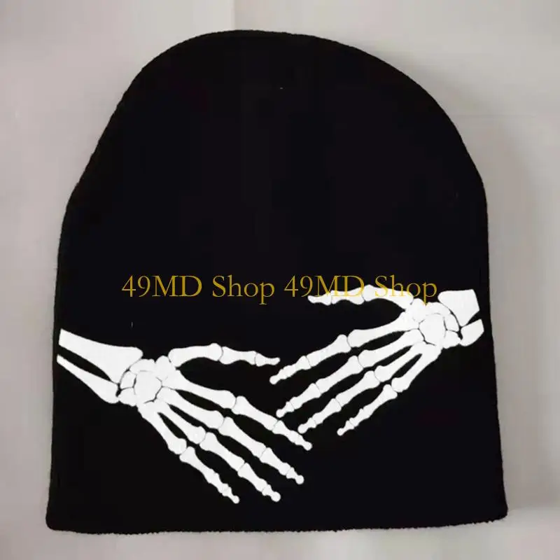 49MD Sweet Adult Hat Autumn Headdress Handmade Knitted Hat Fashion Fringed Girls for Street Styles Lover