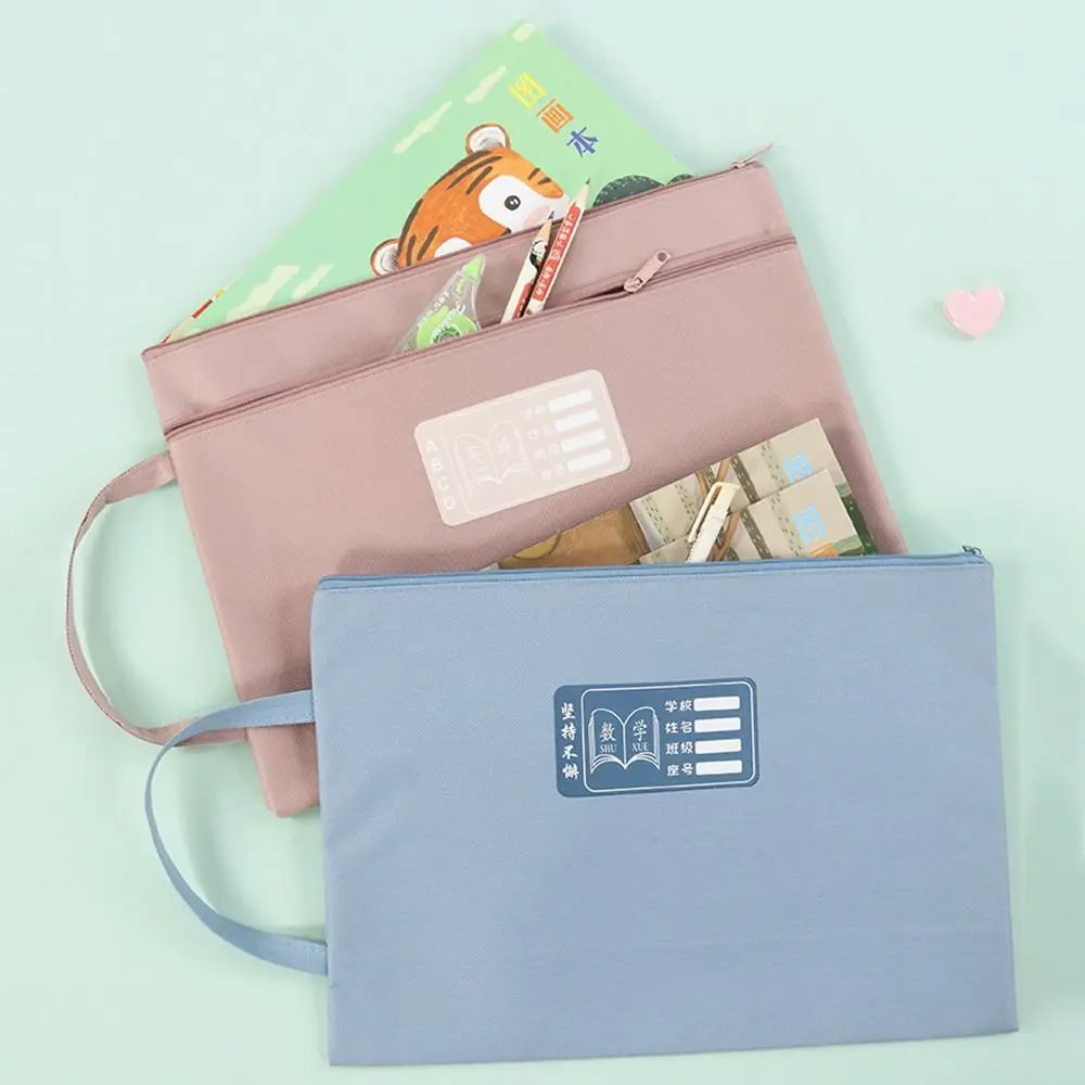 Tas penyimpanan dokumen portabel, Tote File ukuran A4, dapat dilipat, tahan air, tas penyimpanan dokumen lapisan ganda
