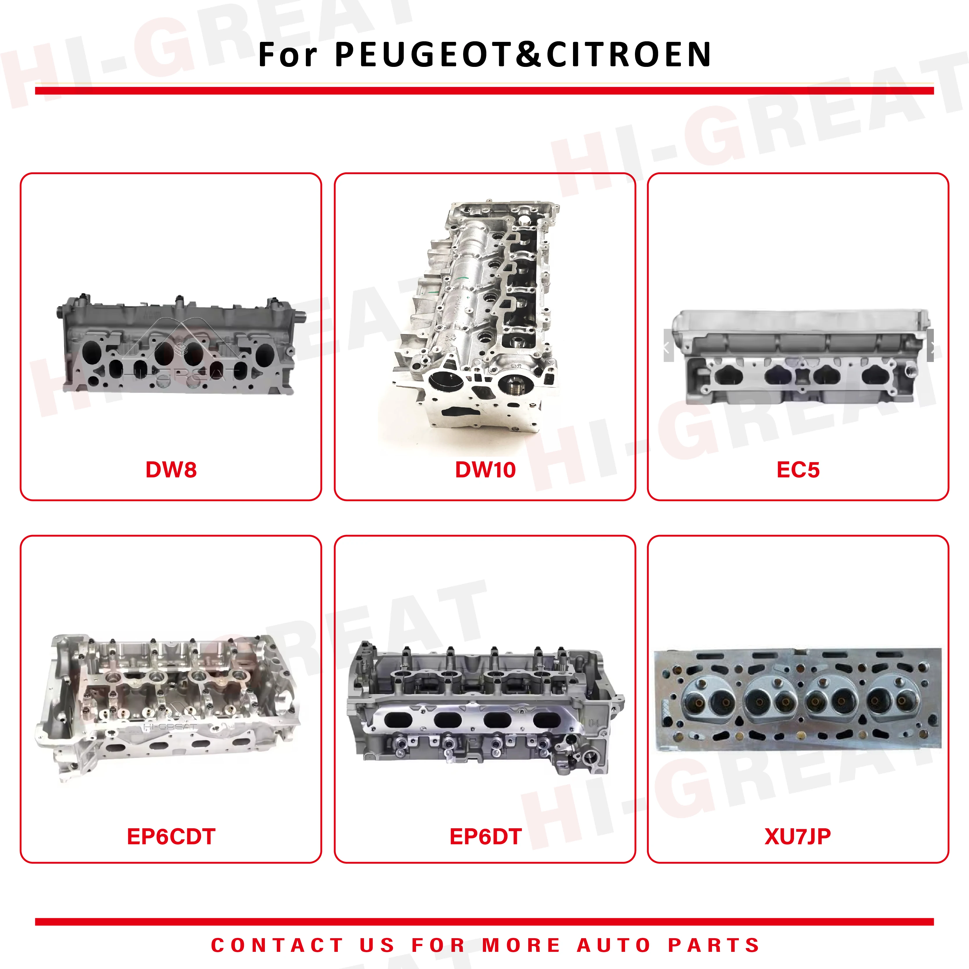 New High Quality AHH AHX DW10 Engine Cylinder Head Assembly 908497 908997 1609073180 For Peugeot Citroen Ford Focus - view 6