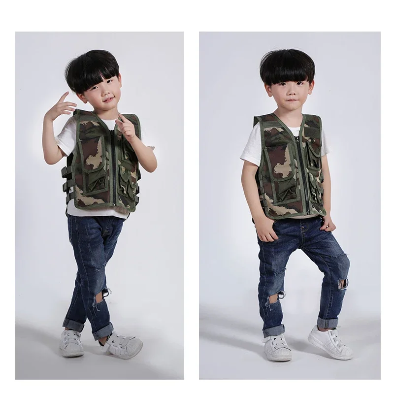 Kids Army Tactical Military Uniforms Hunting Combat Vest Special Costumes Forces Children Camouflage Jungle Clothing