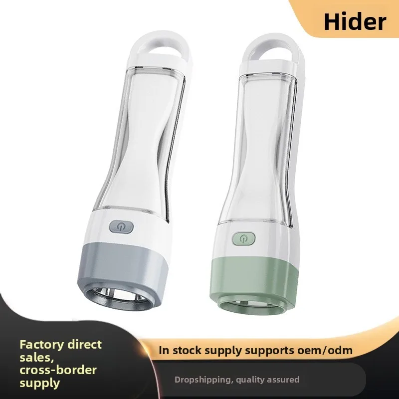 Solar Powered Rechargeable LED Flashlight Super Bright Strong Beam Portable Emergency Magic Color Atmosphere Outdoor Camping