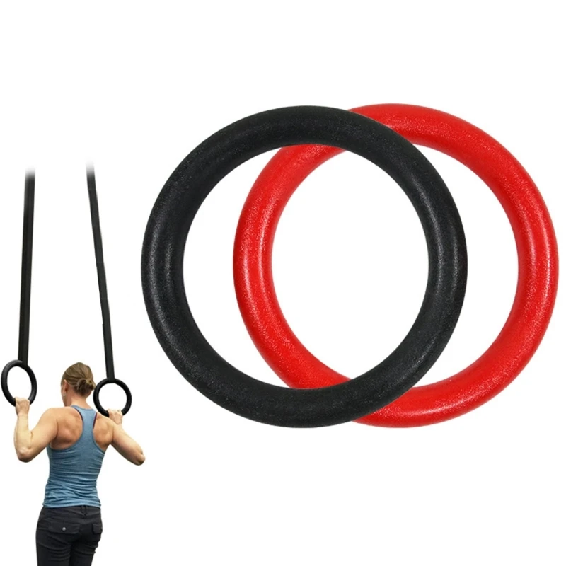 Durable Fitness Rings Nonslip Gymnastics Ring Strength Workout Training Pull Up Rings for Homes, Gym, and School Use 24BD