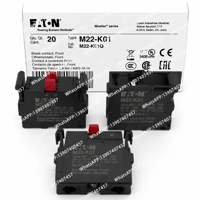 5PC EATON M22-K10 M22-K01 M22-KC10 M22-KC01 CK10 Contact Module