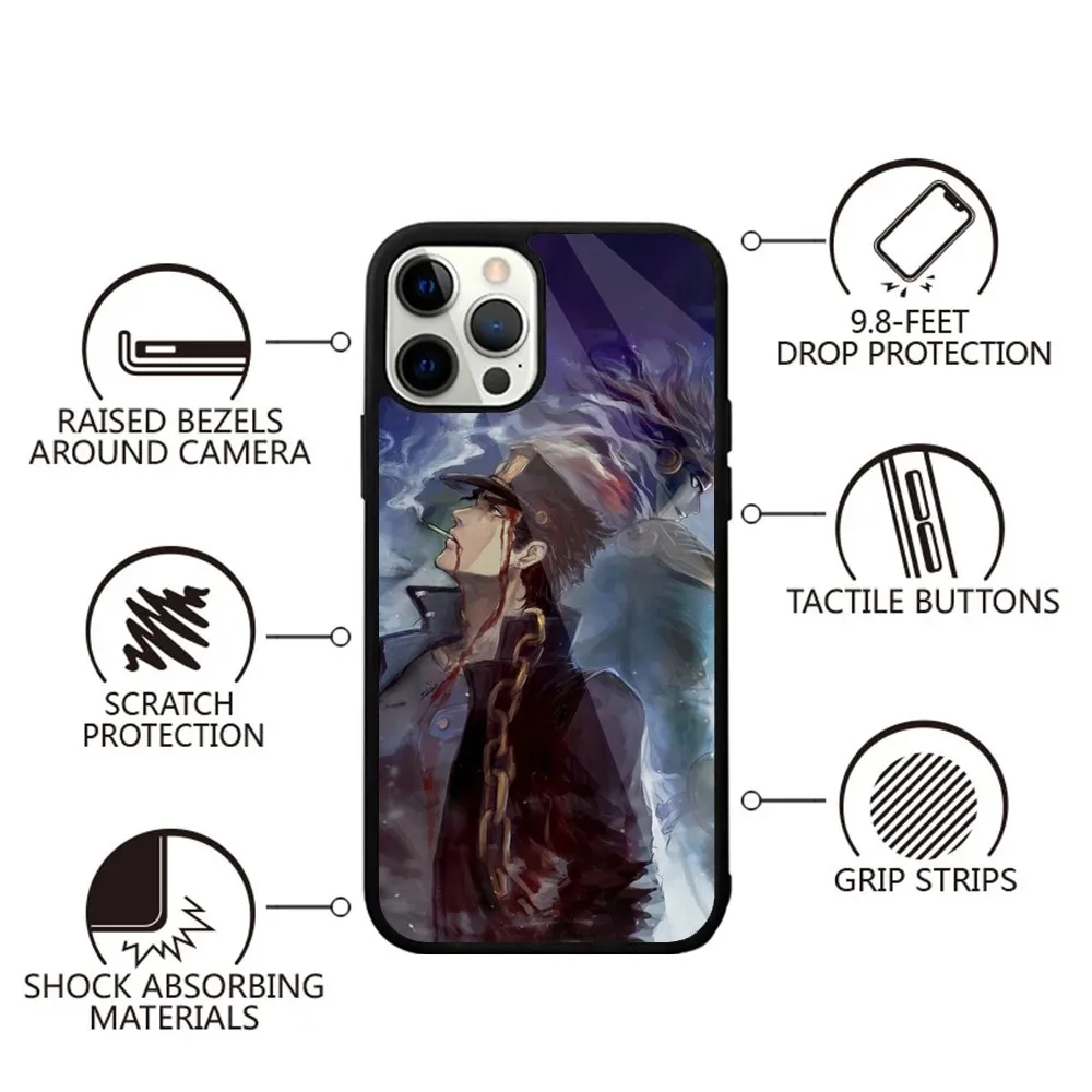 J-Jojo Bizarre Adventure  Phone Case Strong Magnetic For IPhone 15,14,13,Pro,Max,Plus,11,12,Mini For Magsafe Wireless Charging