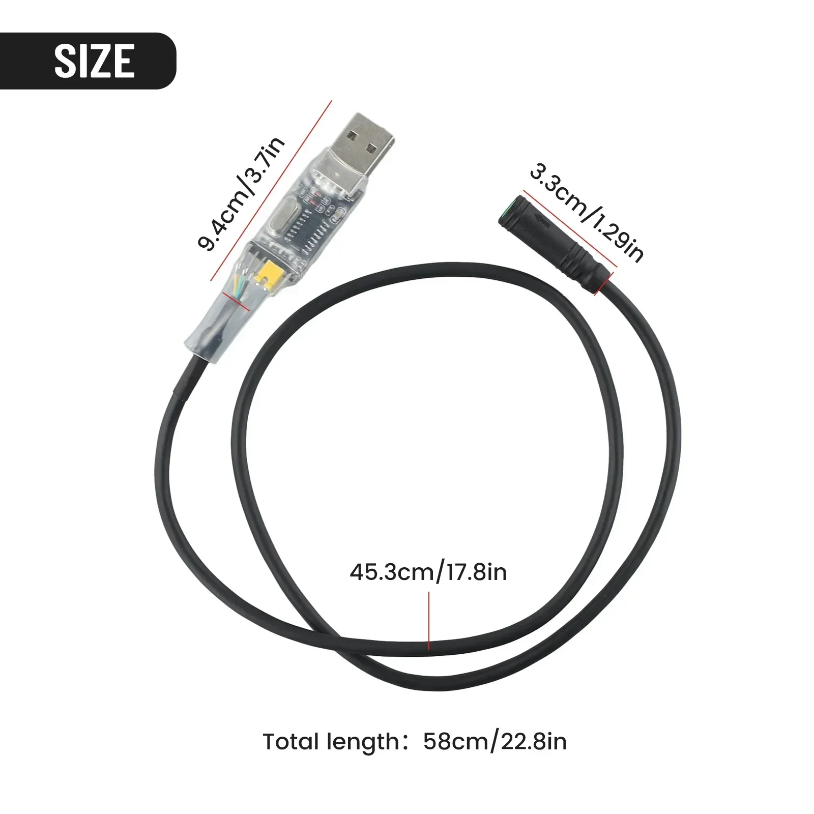 

1pc USB Programming Cable Electric Bikes 5Pin Plugthis Electric Bicycle Components For-eBike For-BAFANGFor-BBSHD Motor