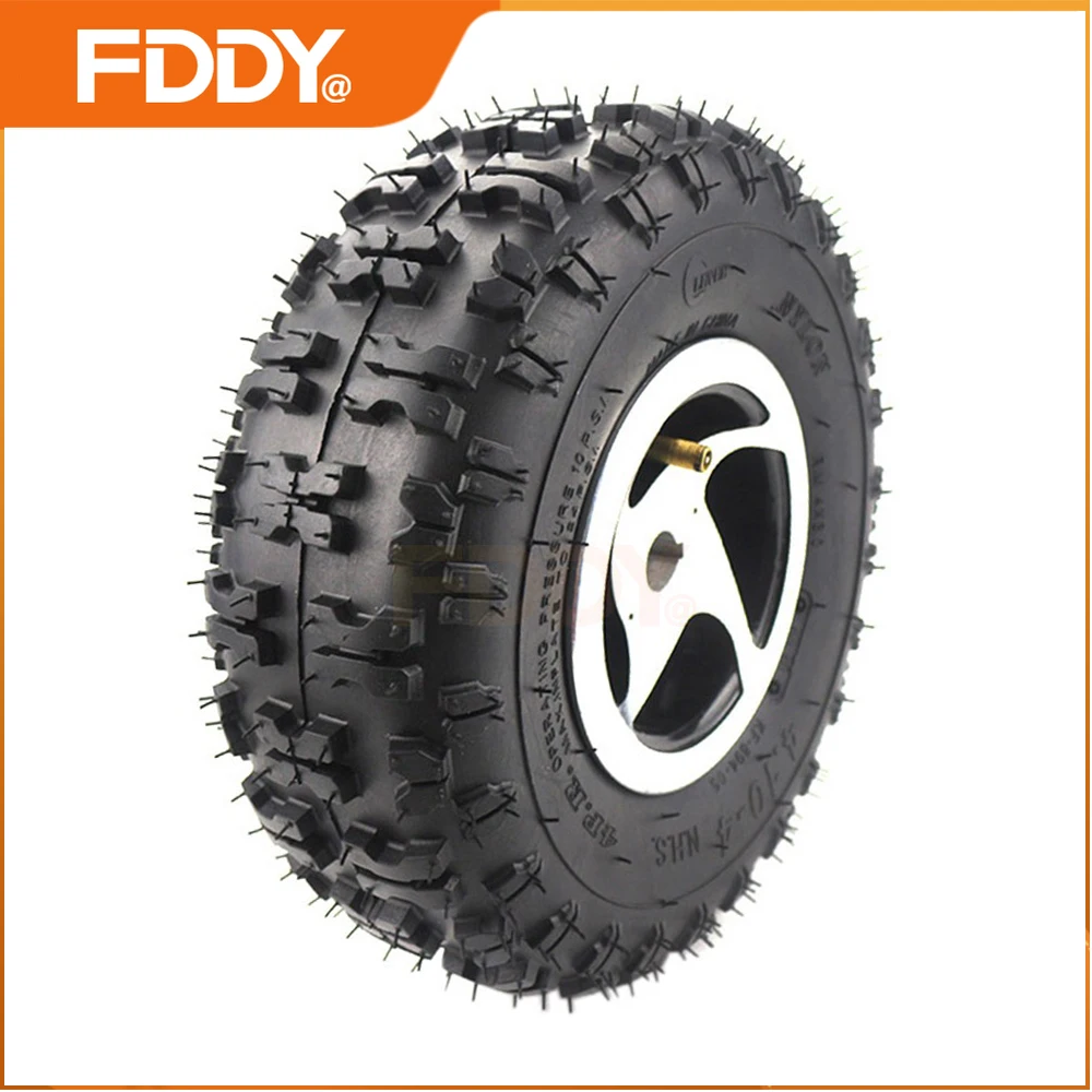 

FDDY 4.10-4 pneumatic wheels for 49cc mini quad bike scooter inner and outer tubes with alloy