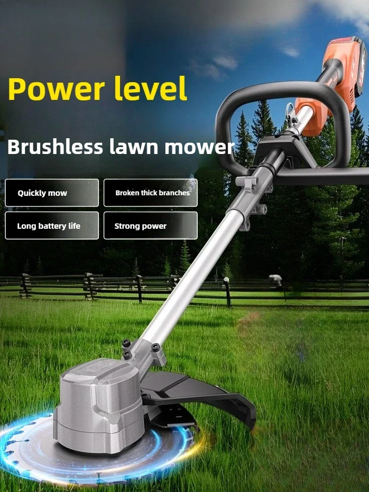 High Power Rechargeable Lithium Small Household Lawn Mower Portable Grass Trimmer