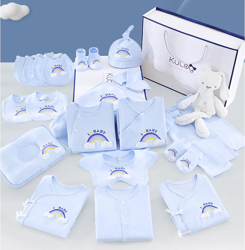 19/21/23pcs Newborn Clothes Baby Clothing Suit Pure Cotton 0-6M Kids Unisex 0-3M Infants Boys Girls Underwear Set New No Box