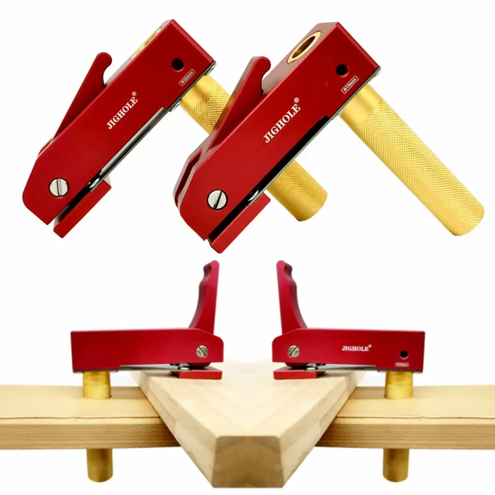 

Woodworking Fast Hold Down Bench Dog Clamp Desktop Quick Acting Hold Down Clamp Adjustable Fast Fixed Clip for 19/20mm Dog Hole
