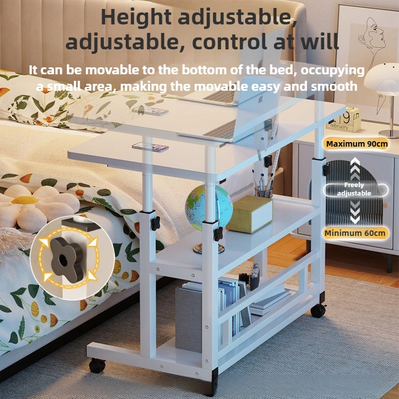 Adjustable Movable Small Bedside Table Student Desk for Home Bedroom Simple Design Desk for Dormitories Lazy Station