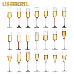High-value Champagne Glass Cups Sparkling Wine Glass Goblet Classic Champagne Glasses Cups Glass Cup Wedding Party Accessories