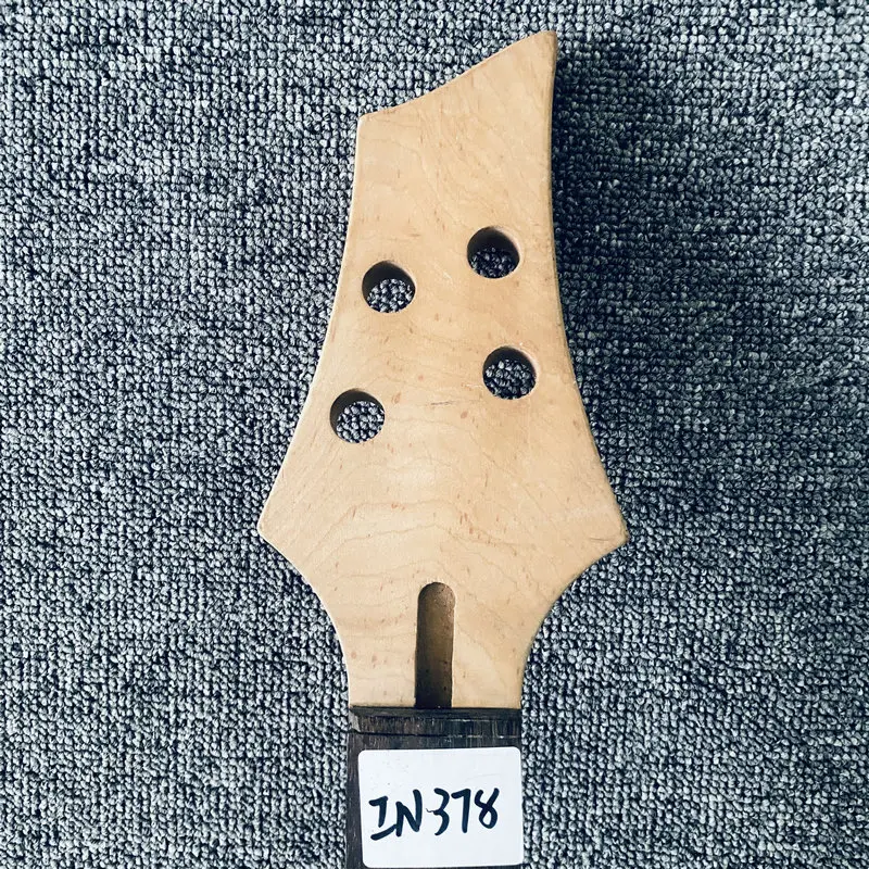 iN378 Custom Order 4 Strings Electric Bass Neck Maple+Rosewood 24 Frets 12 Frets with Bassman Inlay DIY Replace Guitar Parts