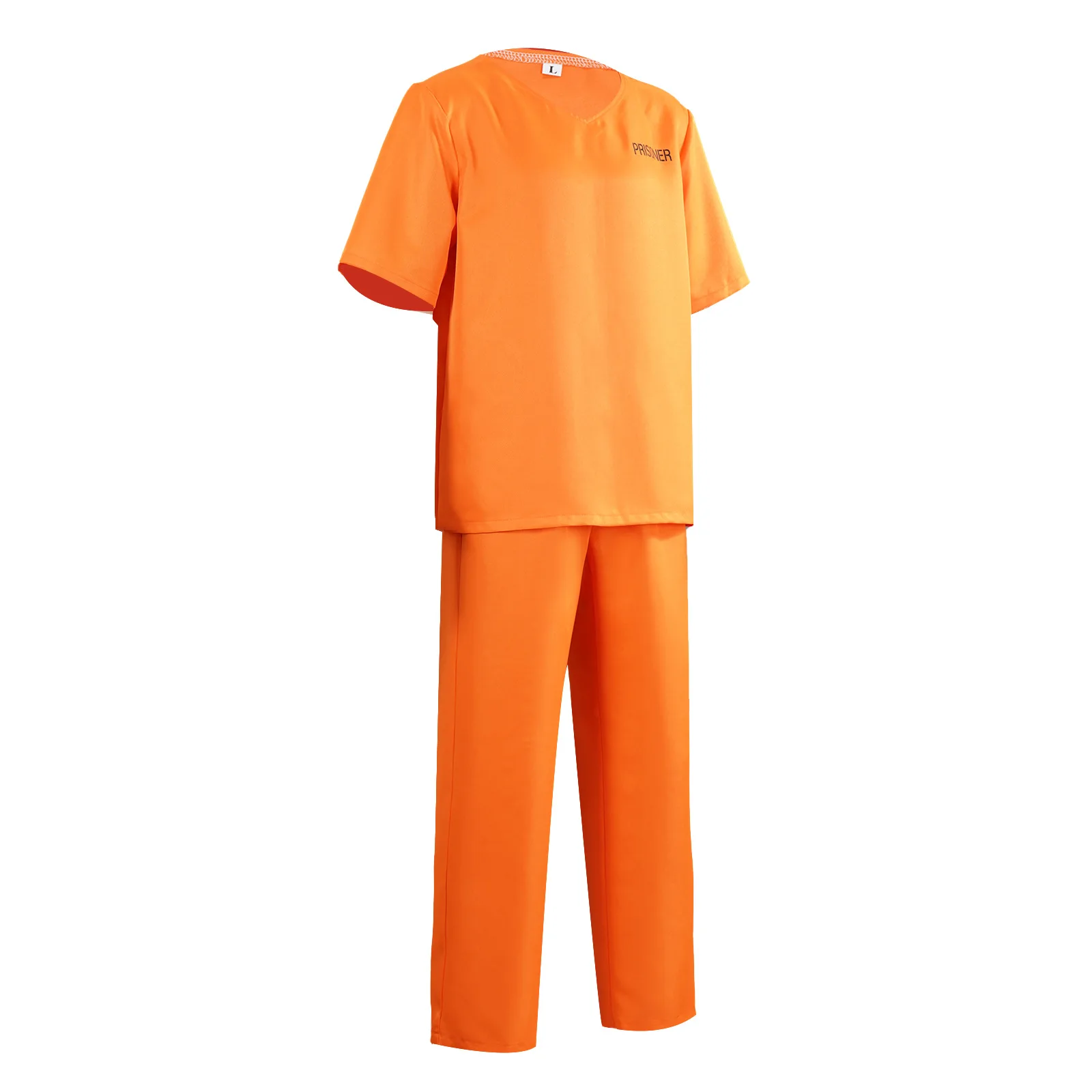 Adult Halloween Performance Costume Men's Women's Prisoner Play Dress Orange Prisoner Uniform C Suit Workwear Stage Outfit view 4