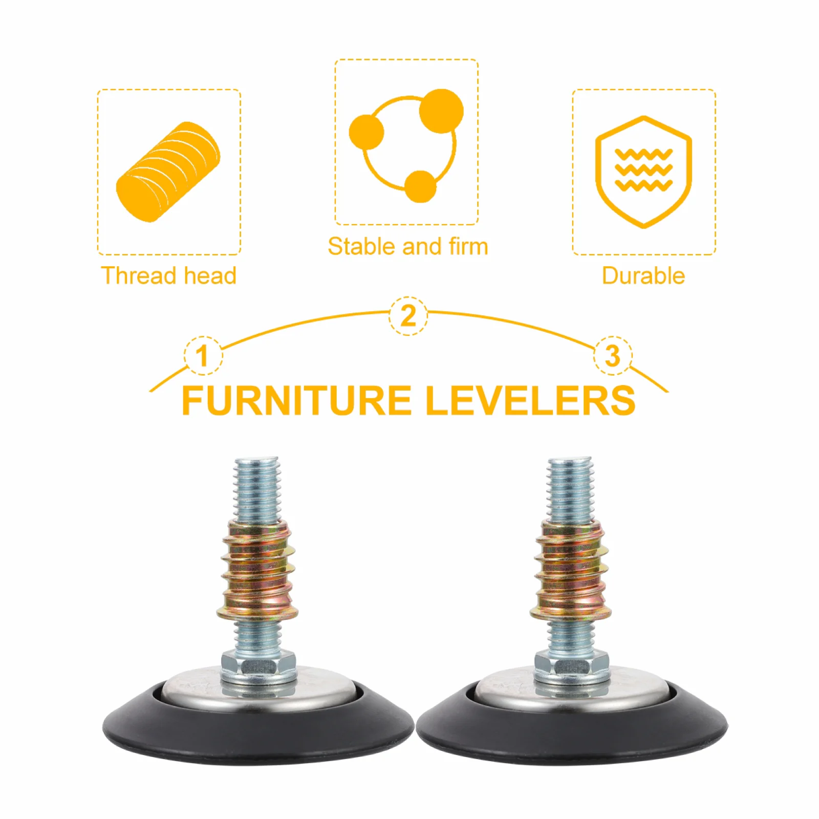 4 Pcs Levelers for Tables Adjust The Pads Adjustable Legs Leveling and Chairs Furniture Glide