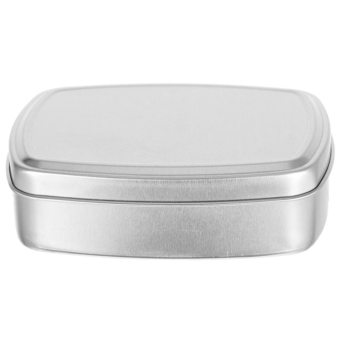 

2 Pcs Square Aluminum Box Jar Tubes Balm Soap Holder Case Storage Container Tin Can Travel