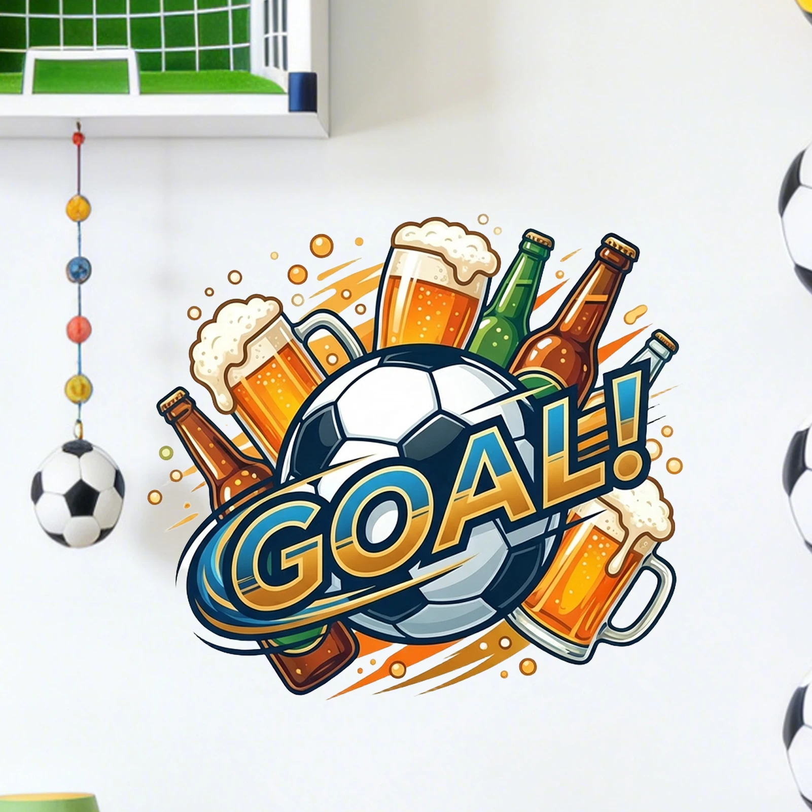 Football-Themed Dynamic Atmosphere Home Decoration Stickers, Wall Decals, Party Scene Decoration