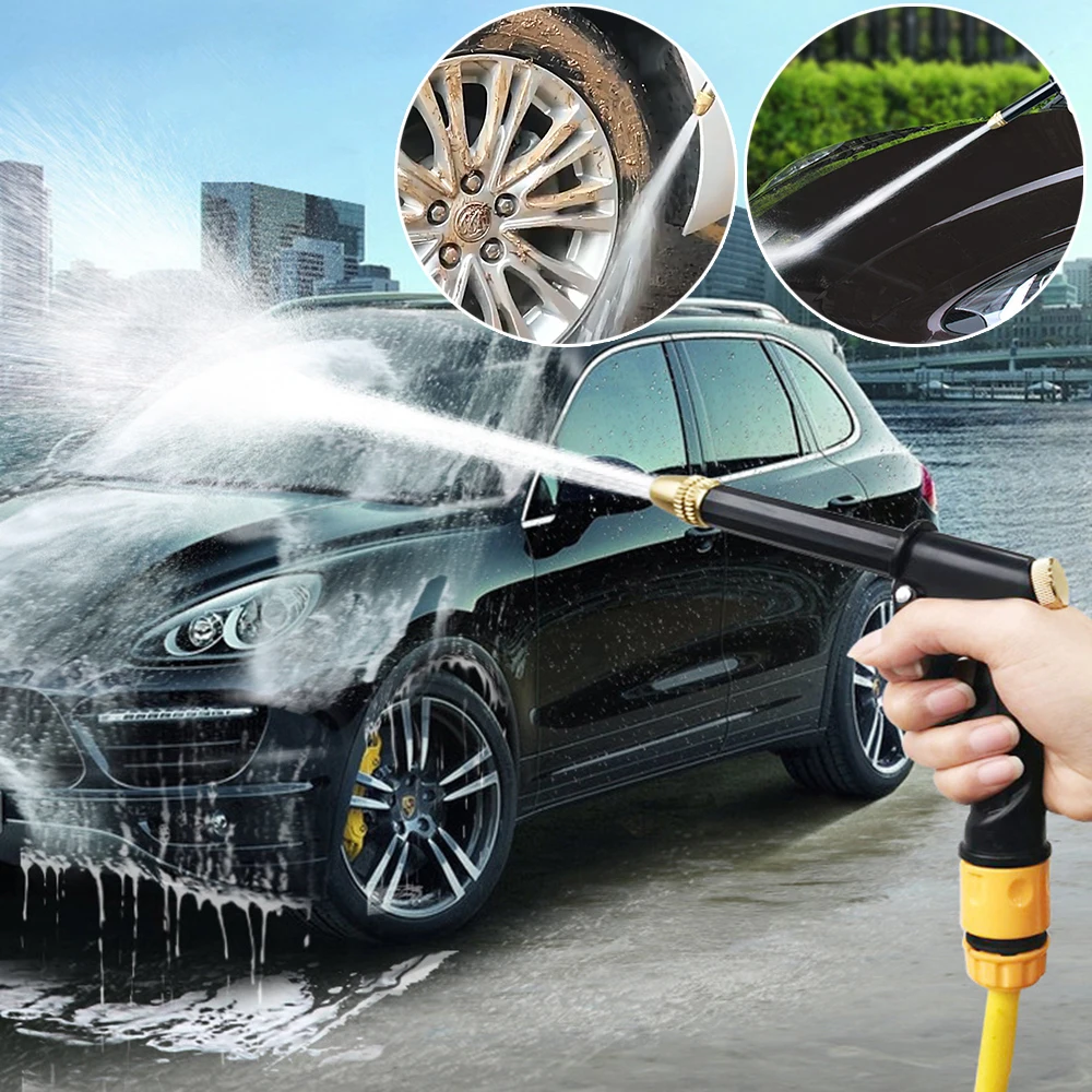 

High Pressure Water Gun for Car Washing Garden Watering Hose Nozzle Sprinkler Foam Water Jet