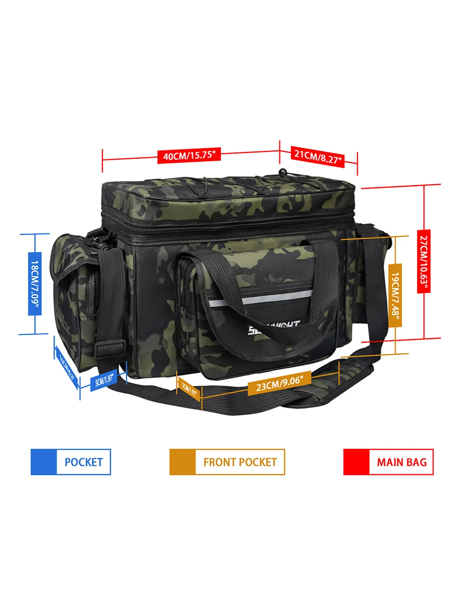 SeaKnight brand SK003 series 22L large waterproof nylon multifunctional fishing outdoor shoulder bag